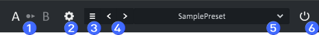 Preset and settings interface