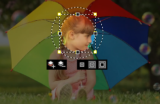 Options d'édition du masque dans la fenêtre Panoramique/recadrage.